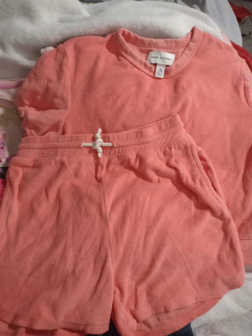 Girls 8 Mixed Tops & Bottoms Bundle - Pink, Coral, Blue, Gray